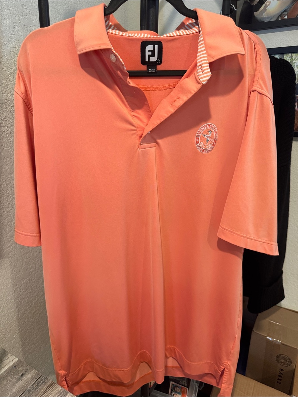 FootJoy Peach Short Sleeve Polo